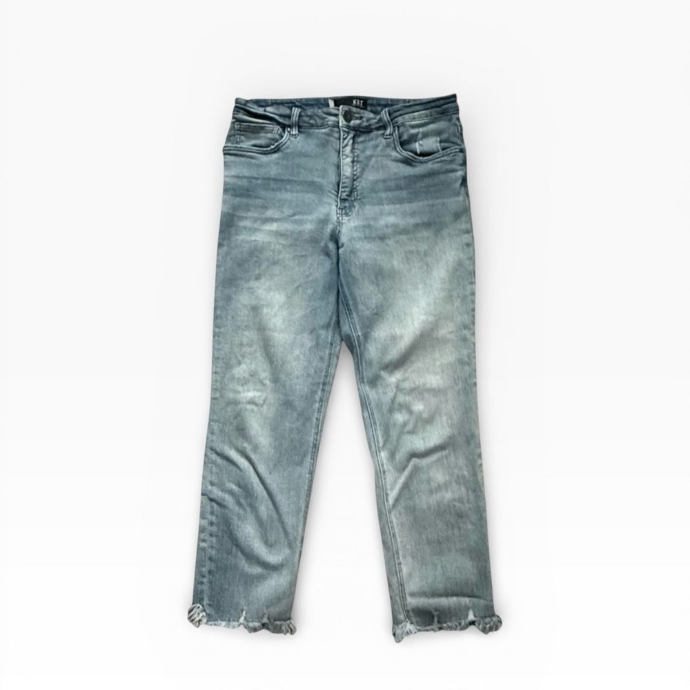 KUT Distressed Women's Ankle Jeans Raw Hem #147555 Size 10 - Picture 3 of 13